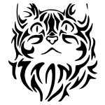 Nonfiguratív macska 02 matrica kép