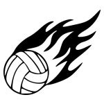 Röplabda lángok matrica kép