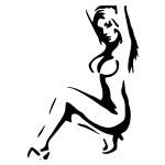 Sexy Stripper 02 matrica kép