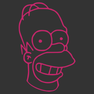 Homer Simpson falmatrica kép