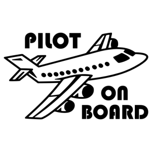 Pilot on board 002 matrica kép